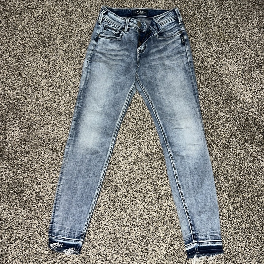 Silver Jeans Women's Light Blue Skinny Jeans Size 25/27L